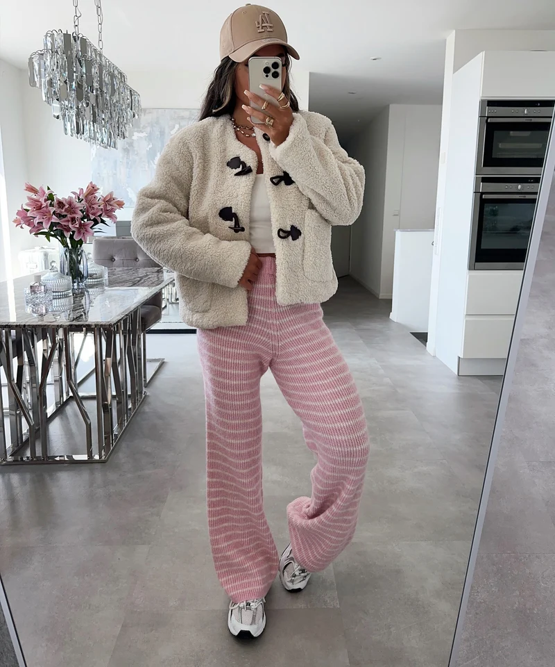 Teddyjacke Emi Beige