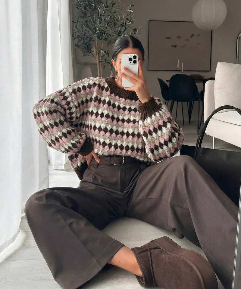 Pullover Renita Braun