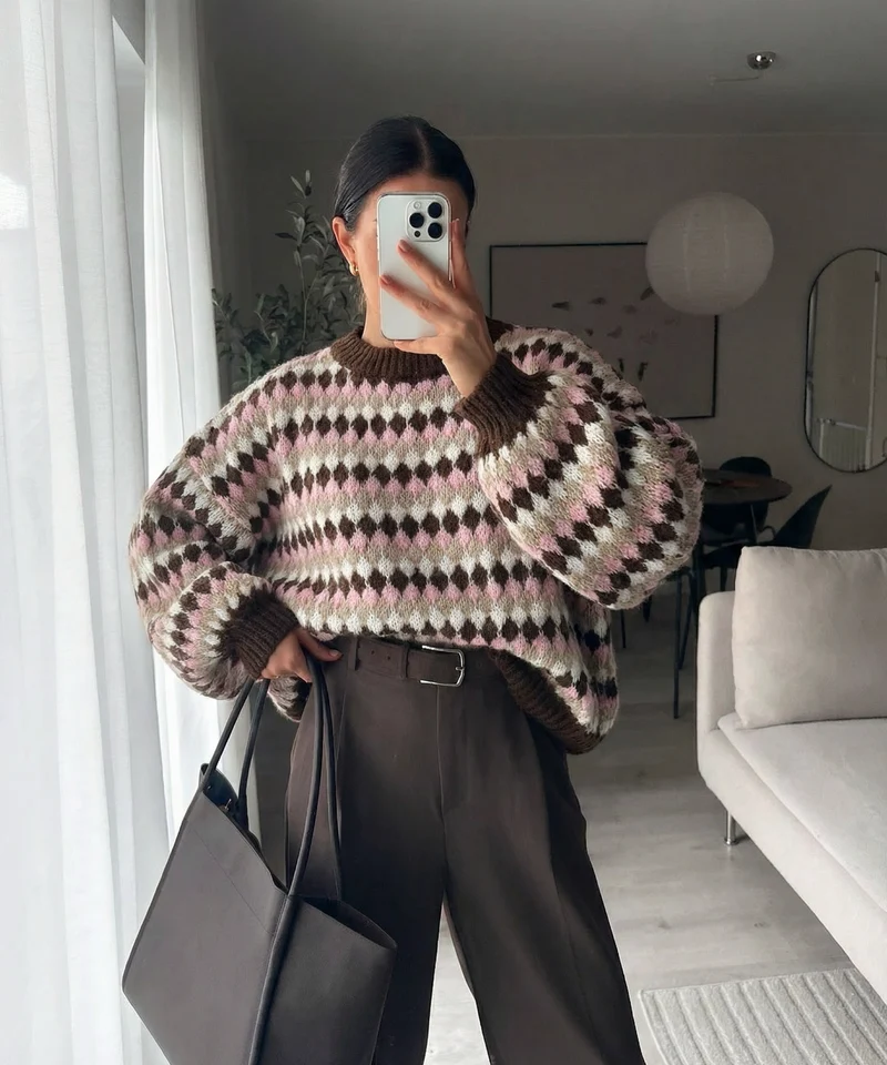 Pullover Renita Braun