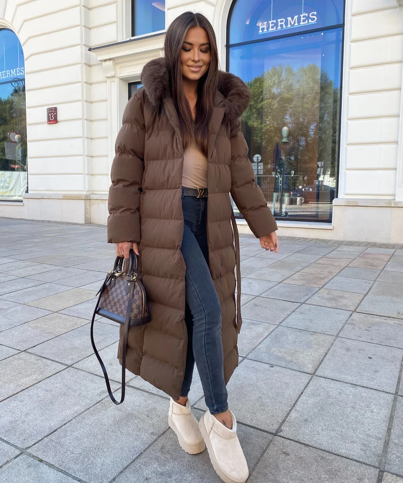 Parka May Dunkelbraun