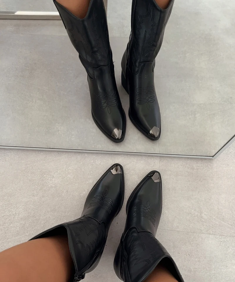 Cowboy Stiefel Taia Schwarz