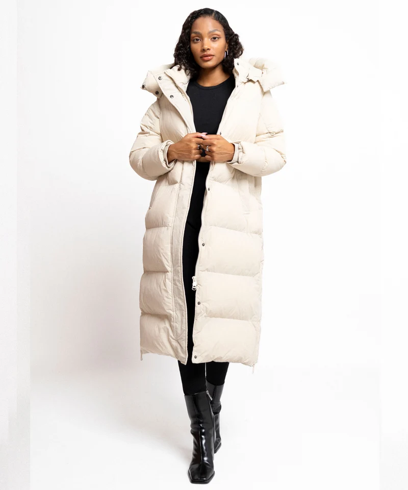 Oversize Jacke Addie Lang Beige