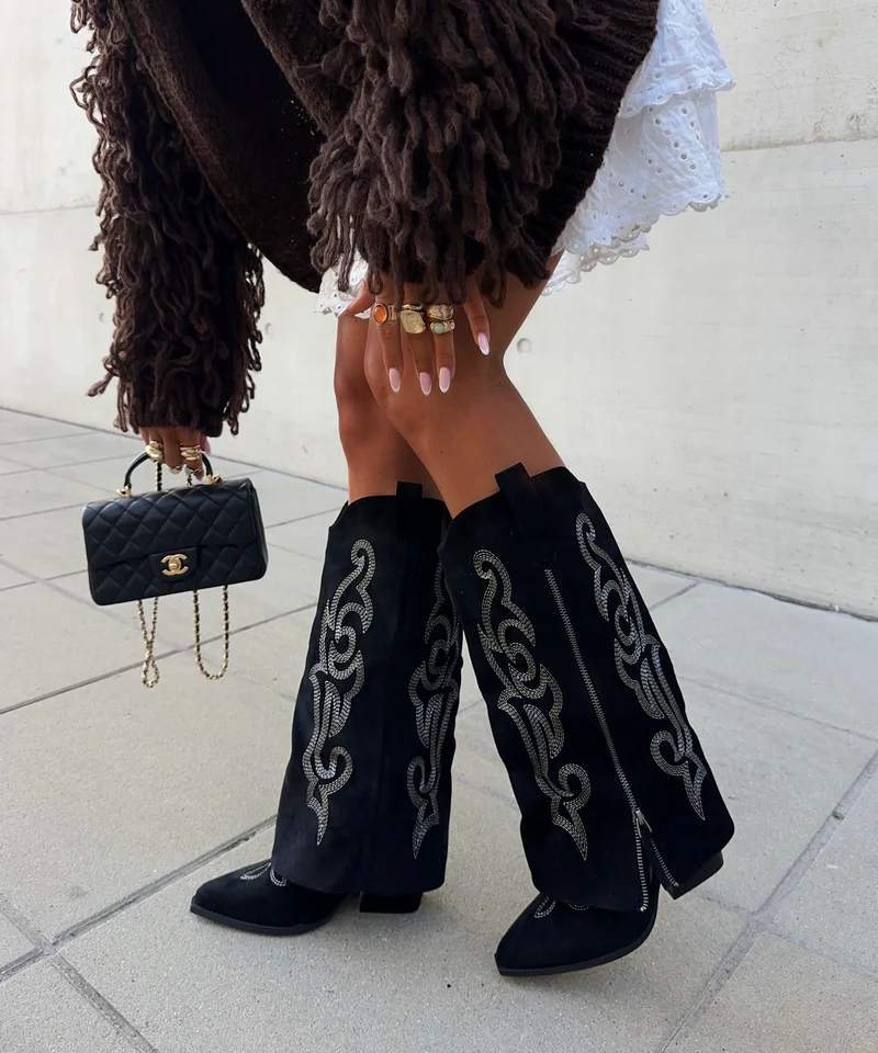 Cowboy Stiefel Lavinia Schwarz