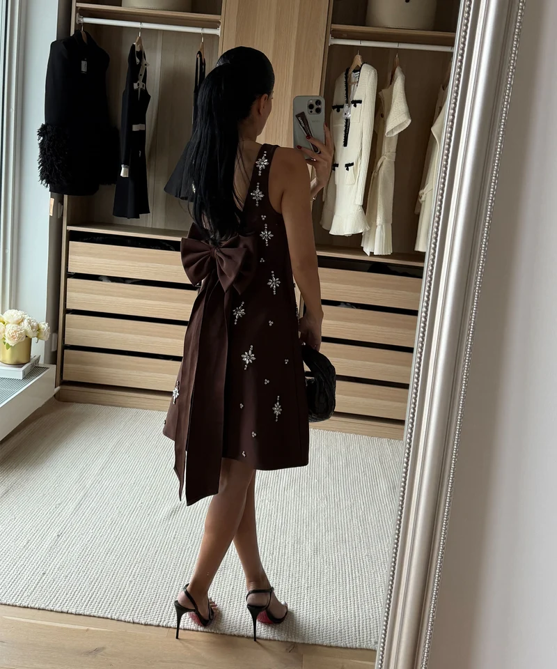 Mini Kleid Maxia Braun