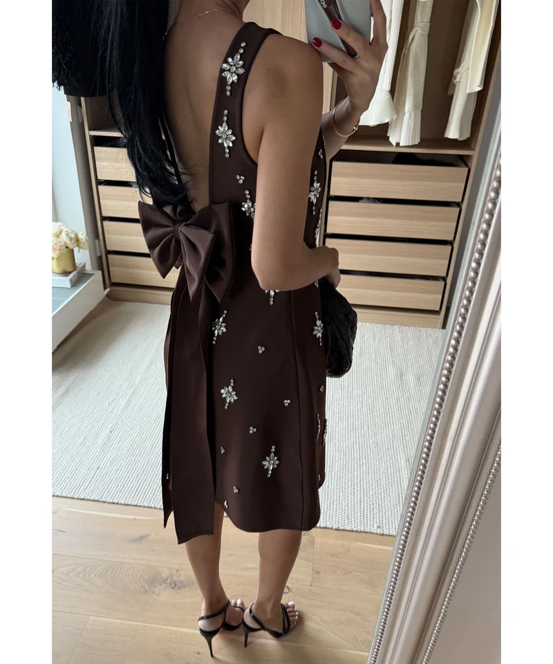 Mini Kleid Maxia Braun