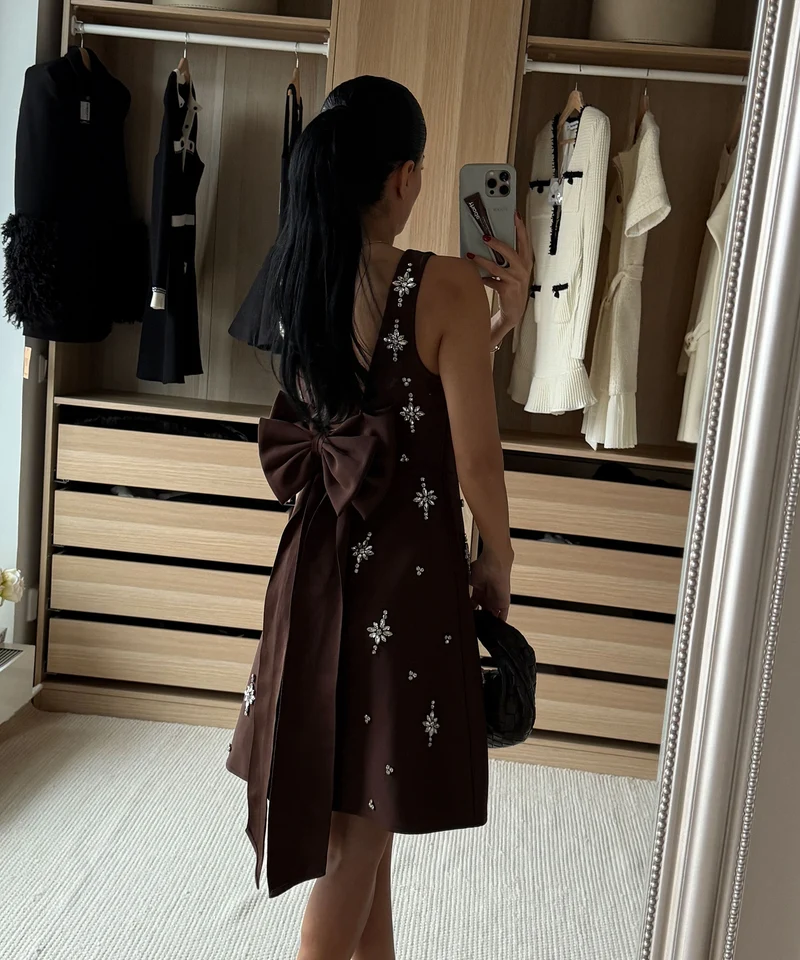 Mini Kleid Maxia Braun