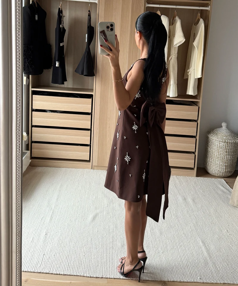 Mini Kleid Maxia Braun