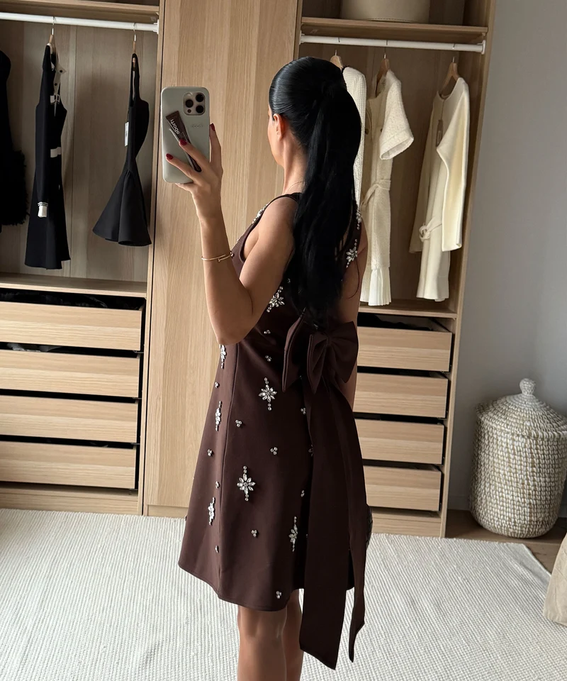 Mini Kleid Maxia Braun