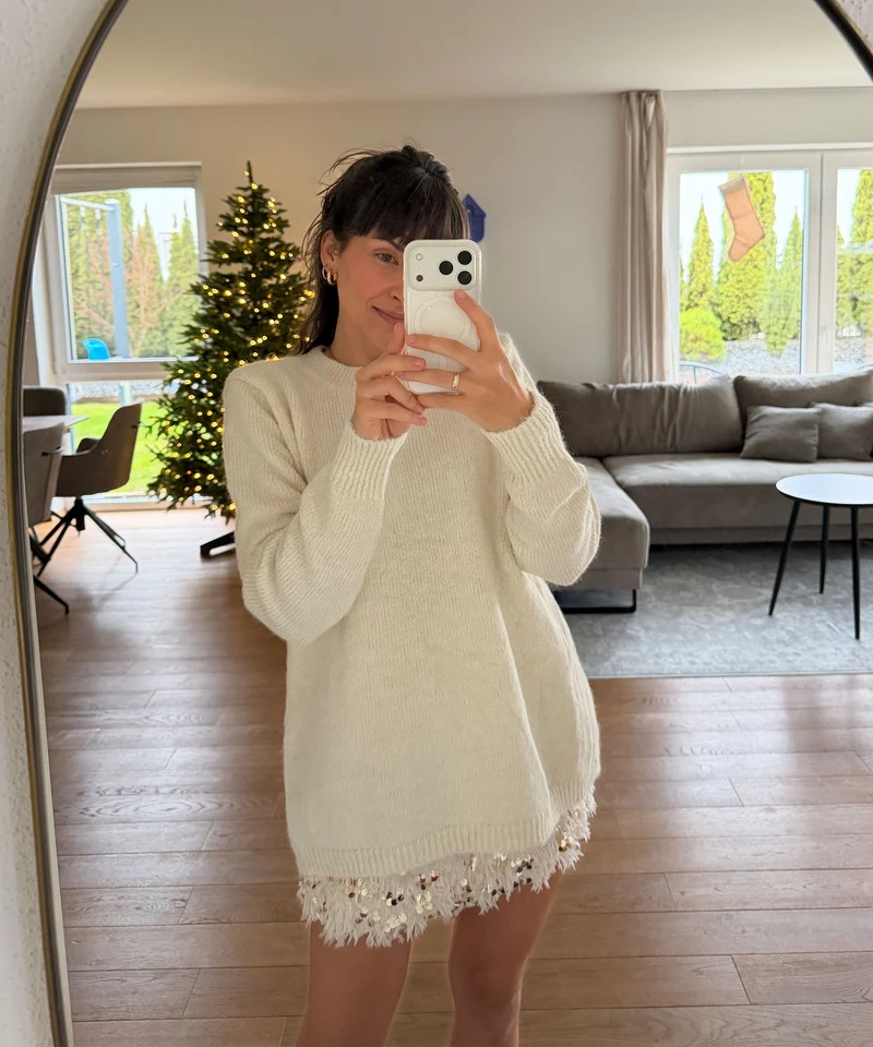 Pullover mit Schleifen Orla Beige