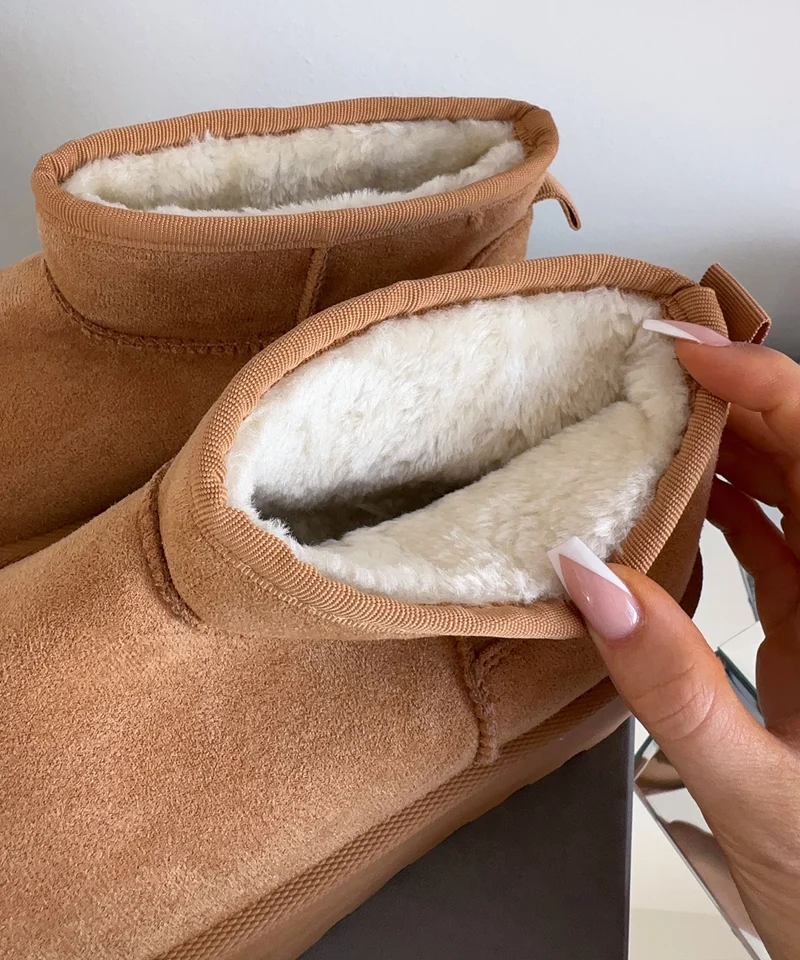 Gefütterte Plateau Boots Nina Chestnut