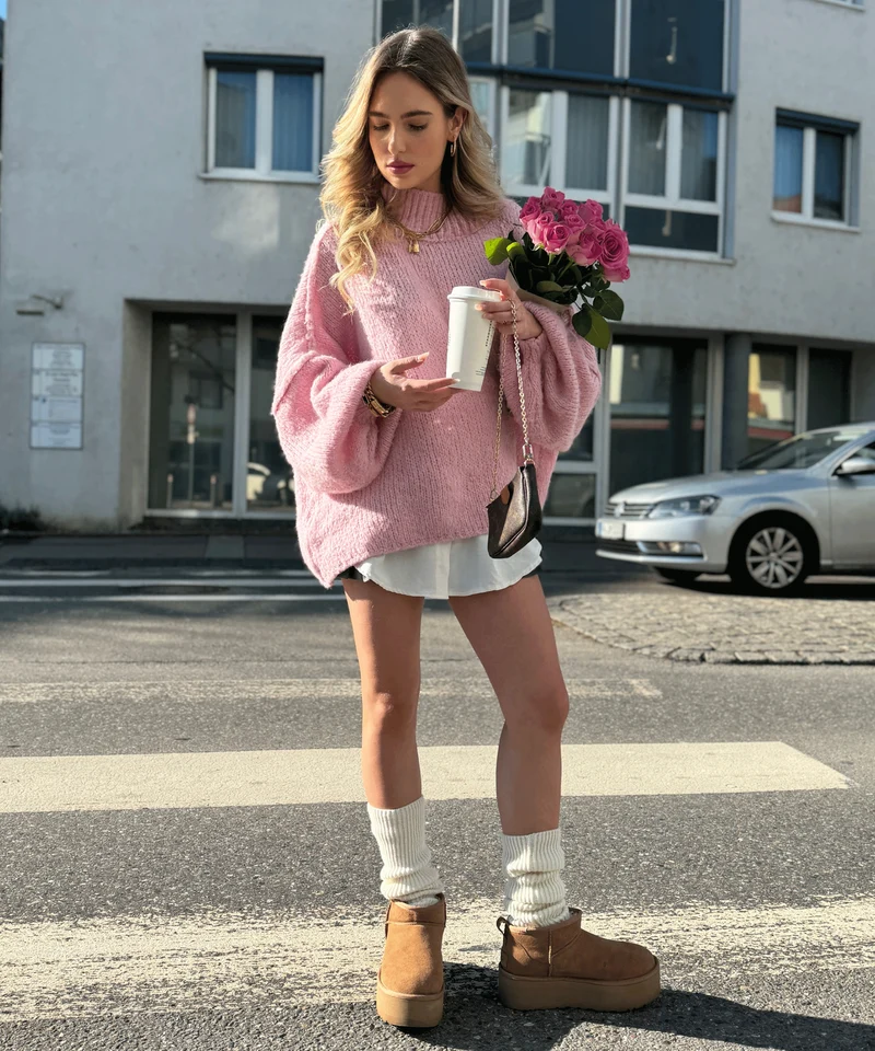 Gefütterte Plateau Boots Nina Chestnut