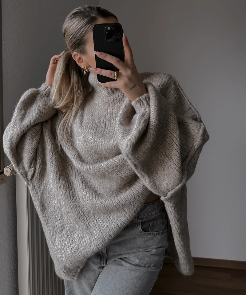 Oversize Pullover Nata Taupe