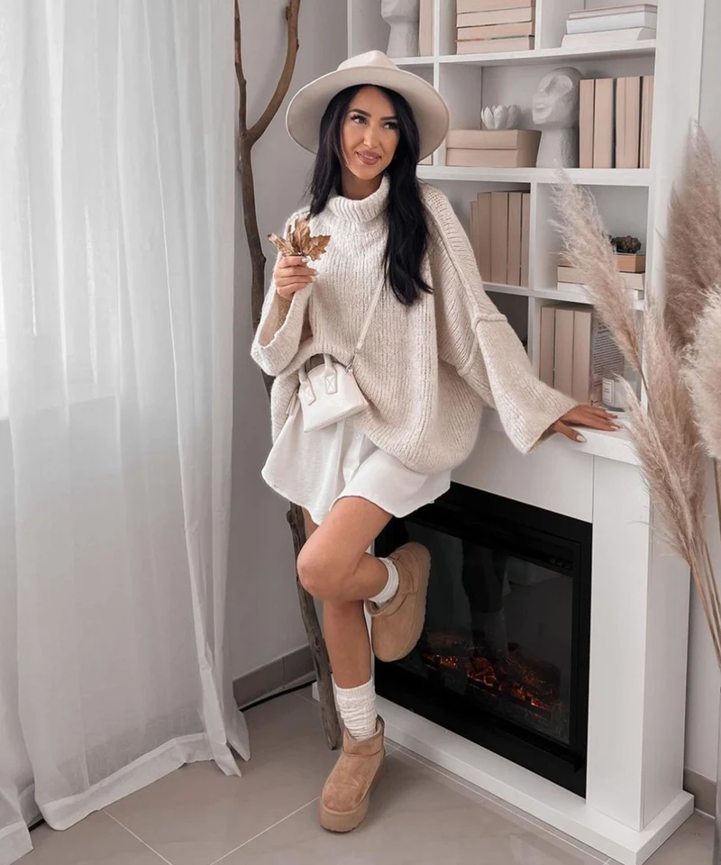 Oversize Pullover Nata Beige