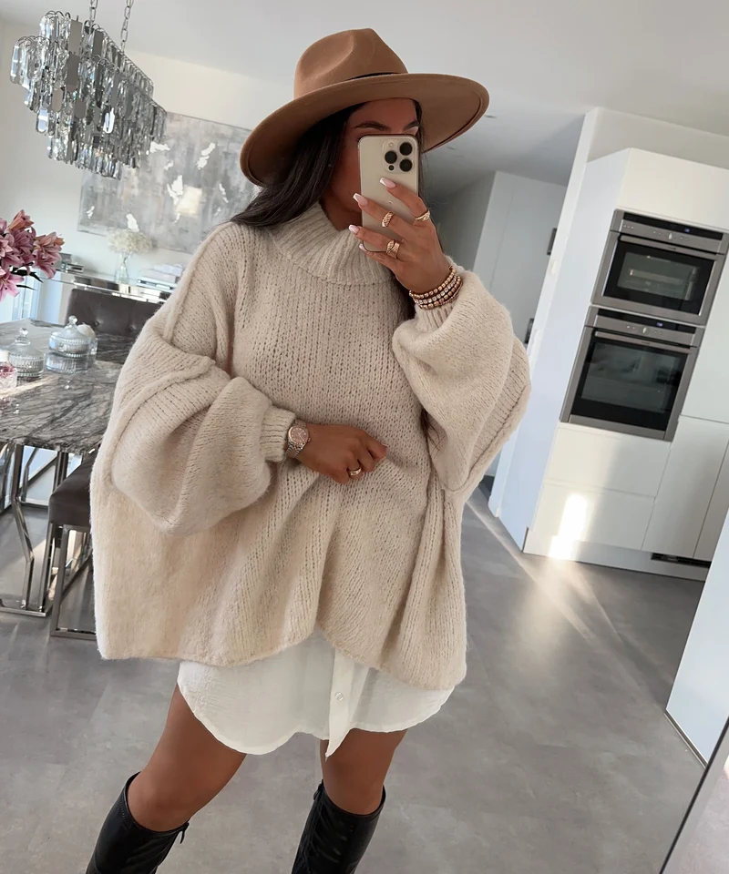Oversize Pullover Nata Beige