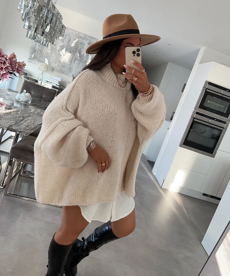 Oversize Pullover Nata Beige