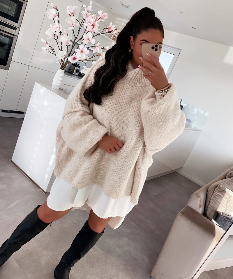 Oversize Pullover Nata Beige