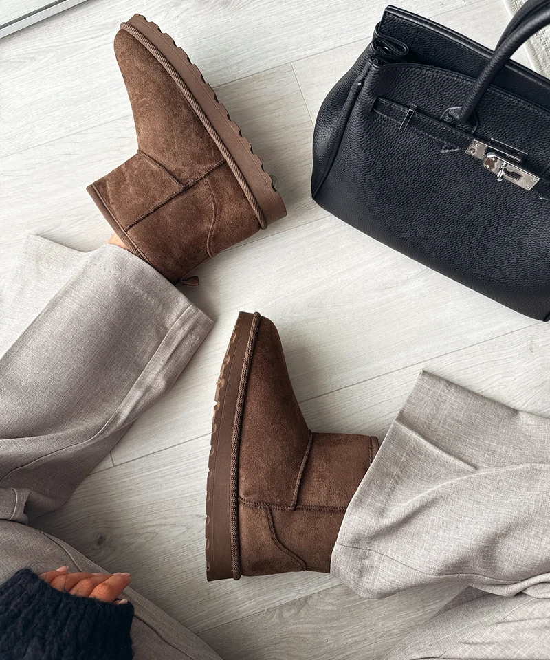 Gefütterte Boots Sana Hoch Braun