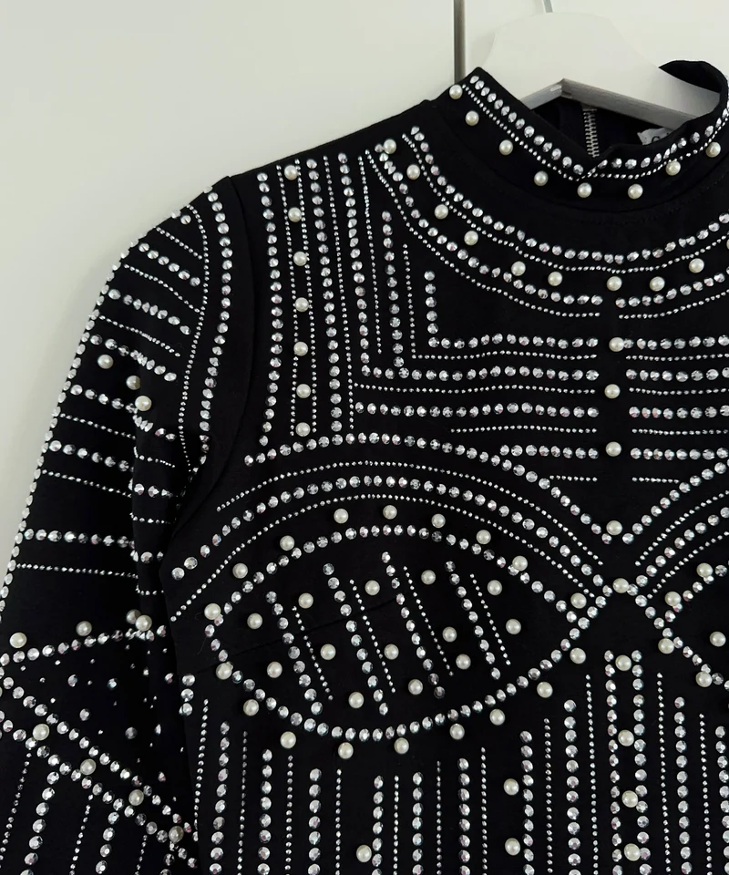 Kleid Agnez Glitzer Schwarz