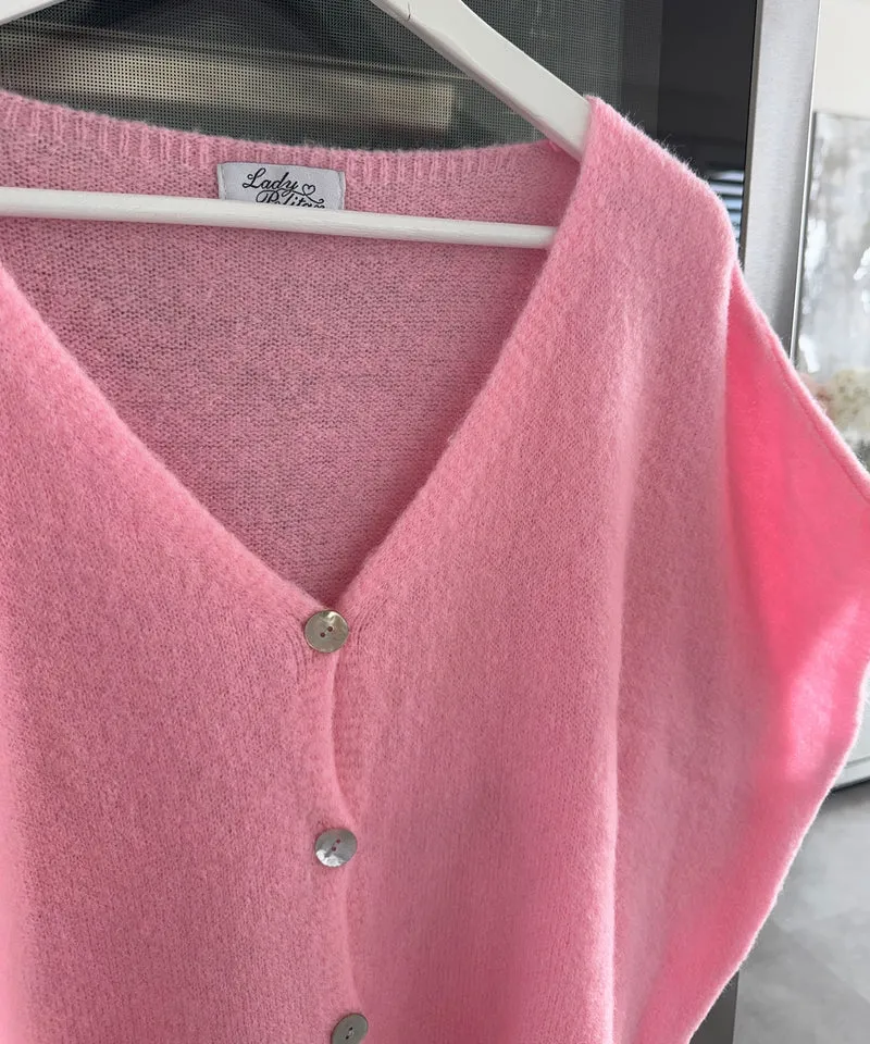 Kurzarm Cardigan Liz Rosa