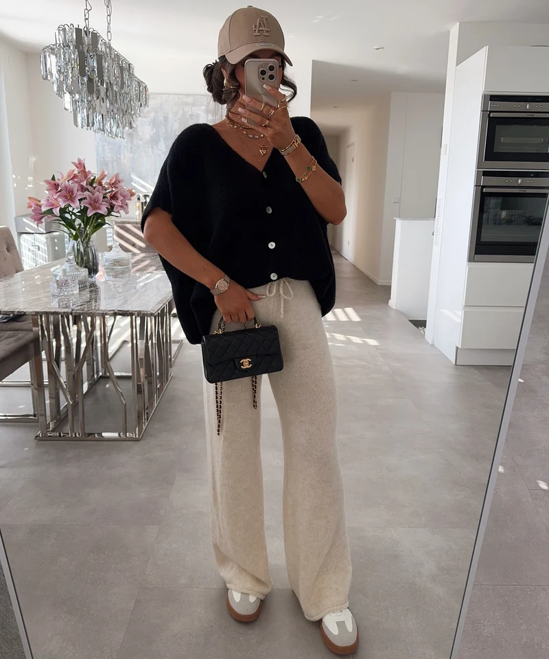 Kurzarm Cardigan Liz Schwarz