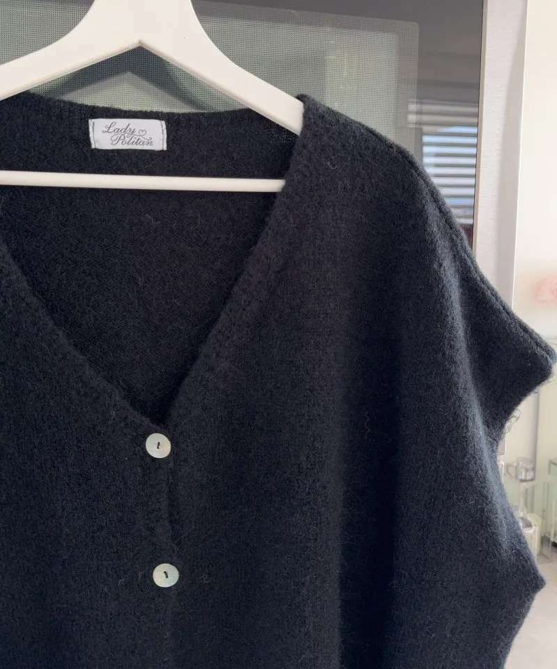 Kurzarm Cardigan Liz Schwarz