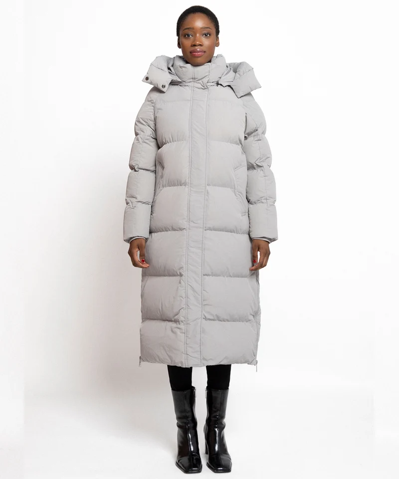 Oversize Jacke Addie Lang Grau