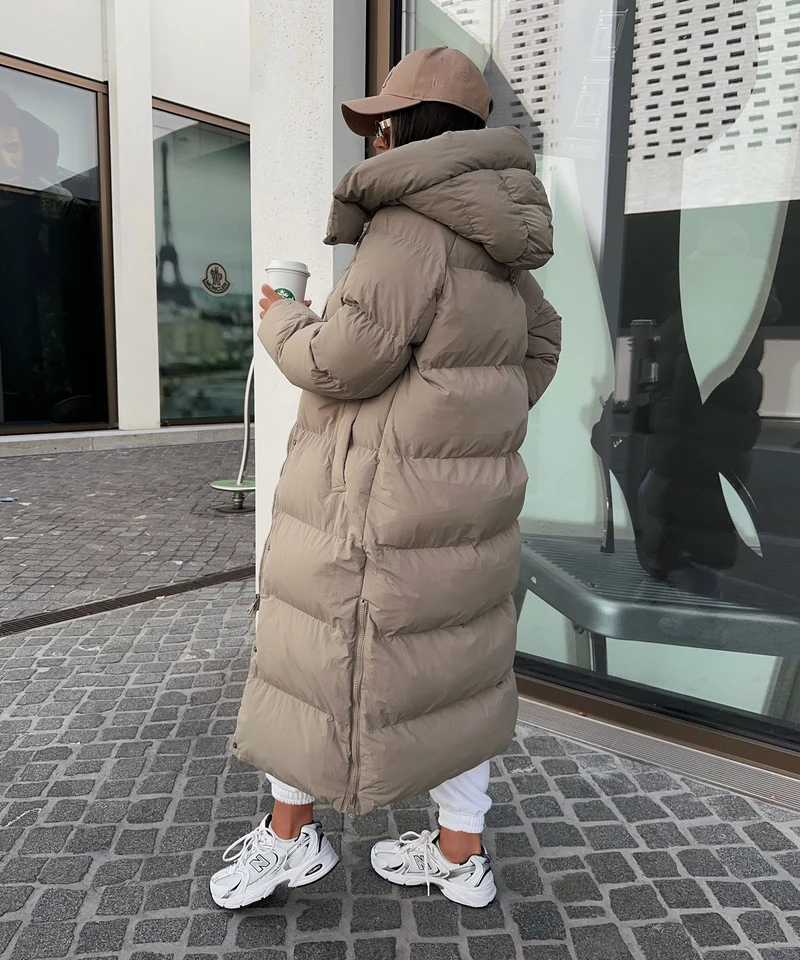 Oversize Jacke Addie Lang Taupe