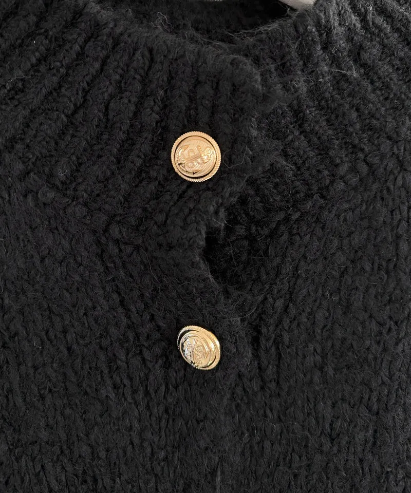Oversize Strickjacke Jalsien Schwarz