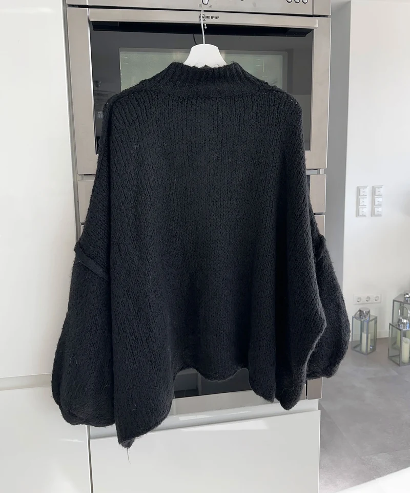 Oversize Strickjacke Jalsien Schwarz