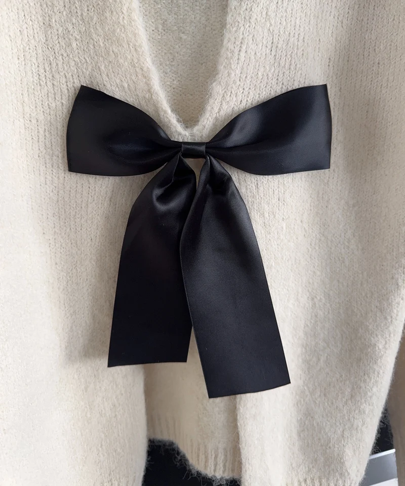 Pullover mit Schleifen Orla Beige