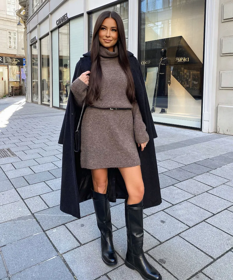 Strickkleid Belatrix Braun