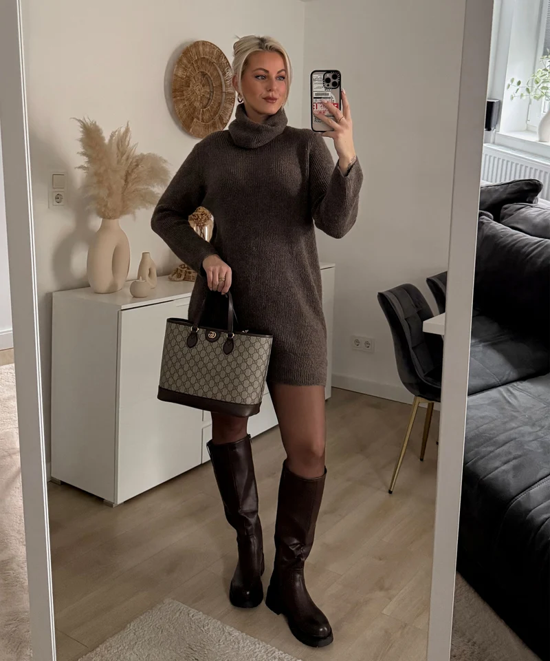 Strickkleid Belatrix Braun