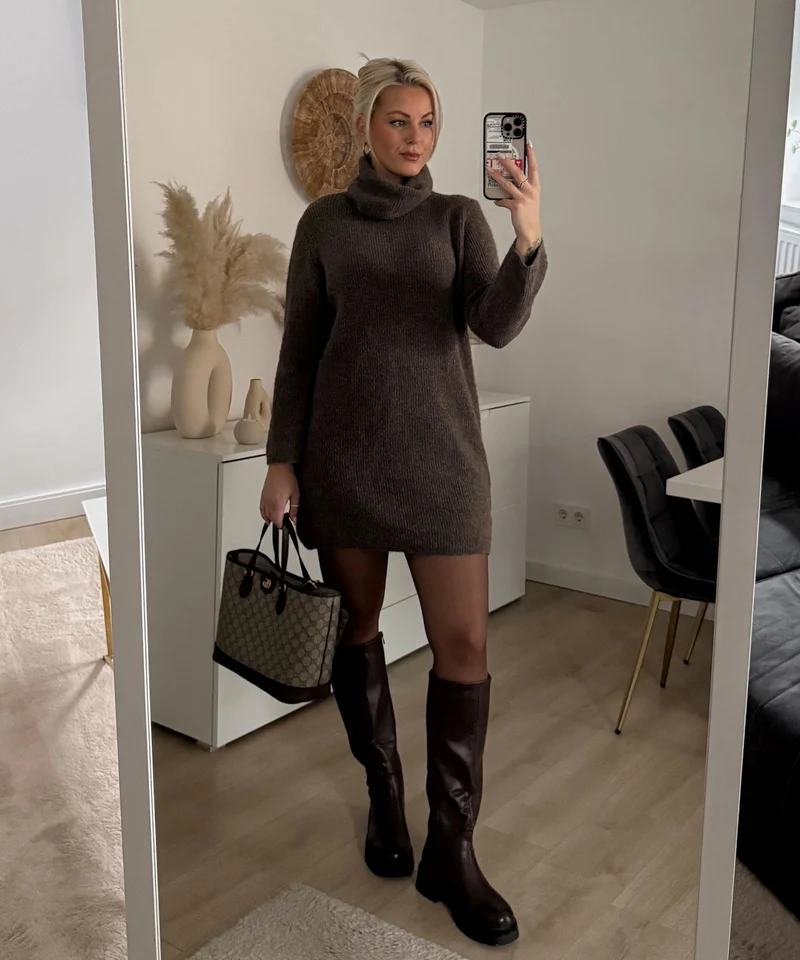Strickkleid Belatrix Braun