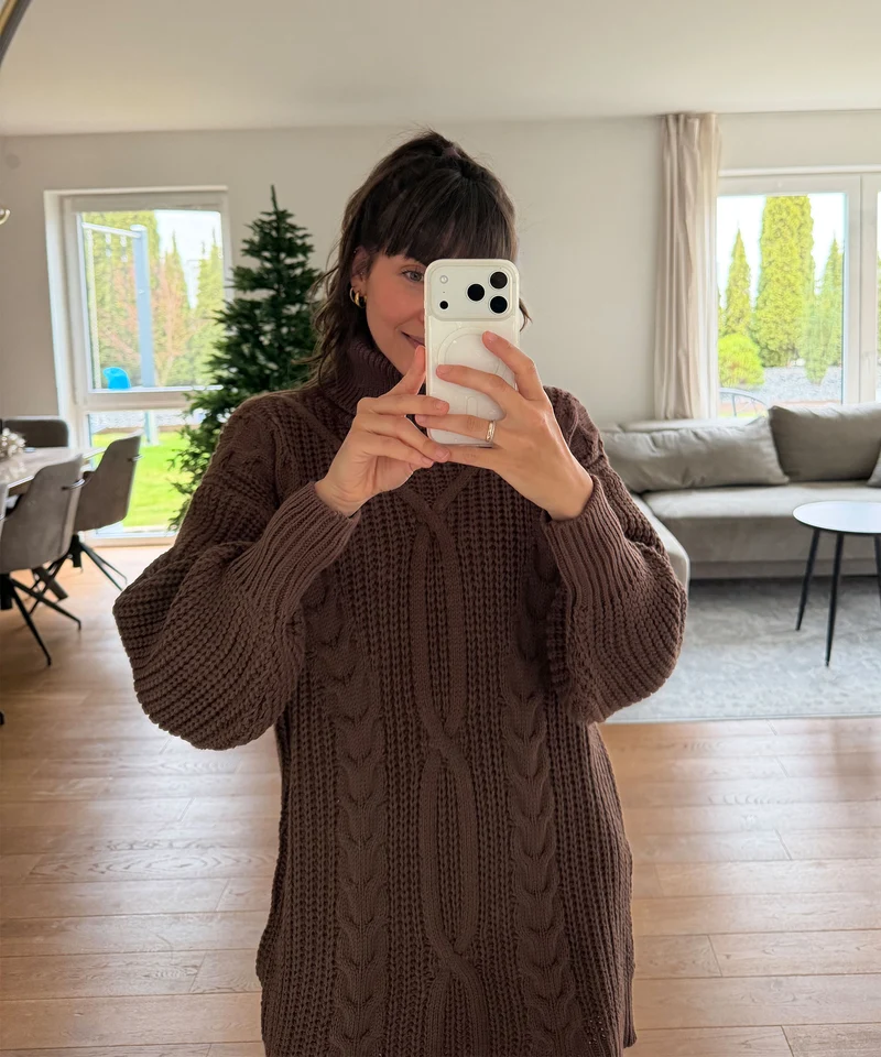 Strickkleid Levana Braun