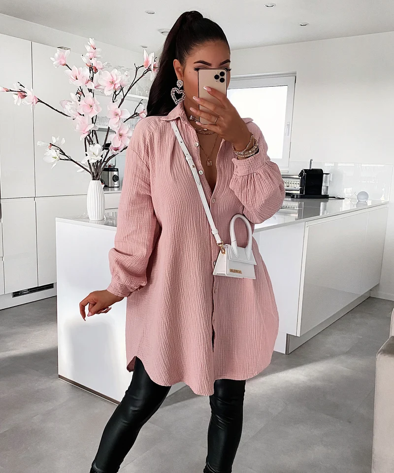 Oversize Musselin Bluse Freya Rosa Lang