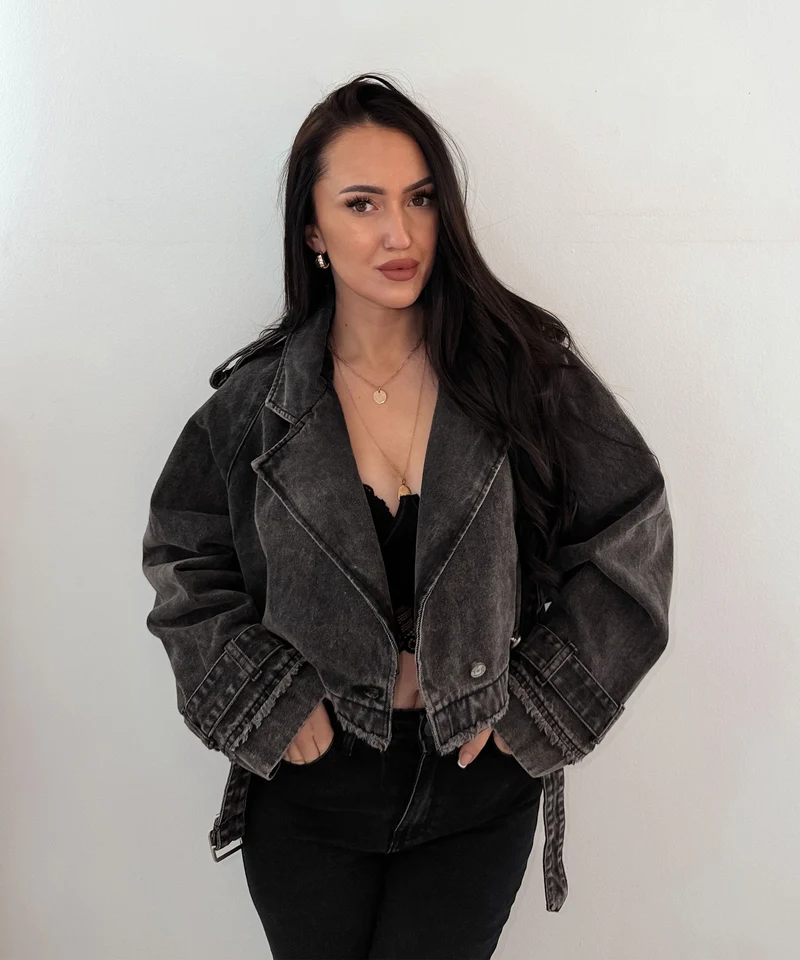 Jeans Trenchjacke Cia Grau