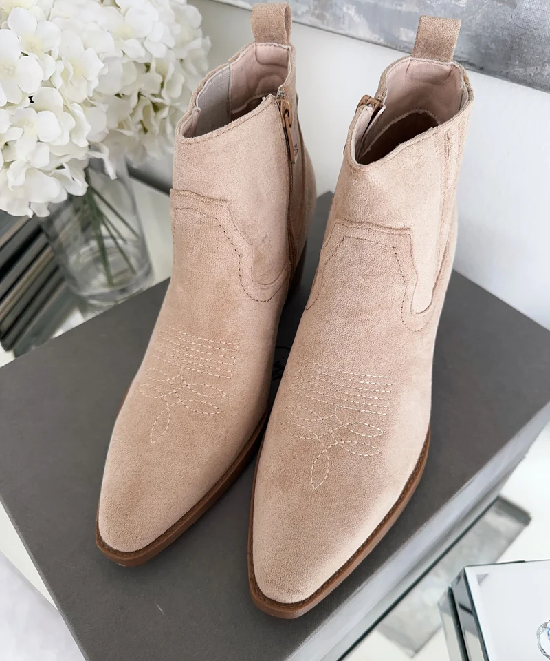 Cowboy Stiefeletten Allie Beige