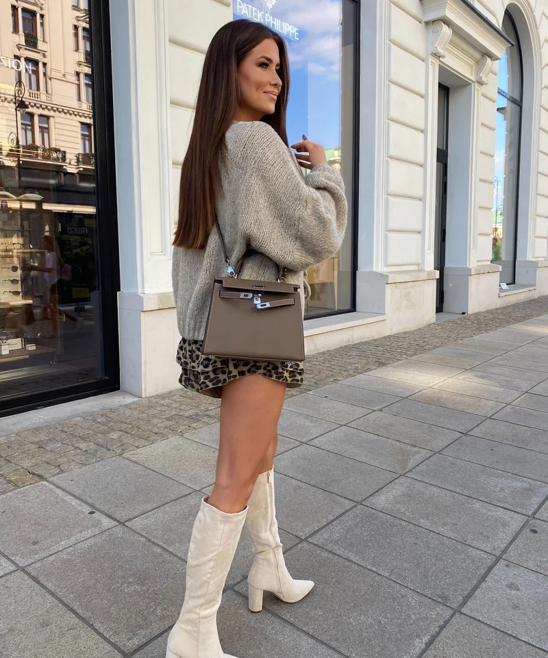 Cardigan Schleife Fia Taupe