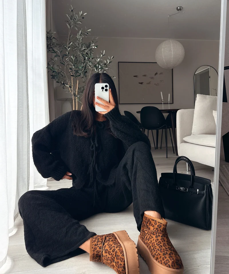 Cardigan Schleife Fia Schwarz