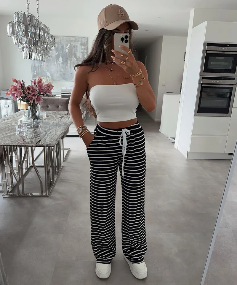 Stoffhose Malika Schwarz