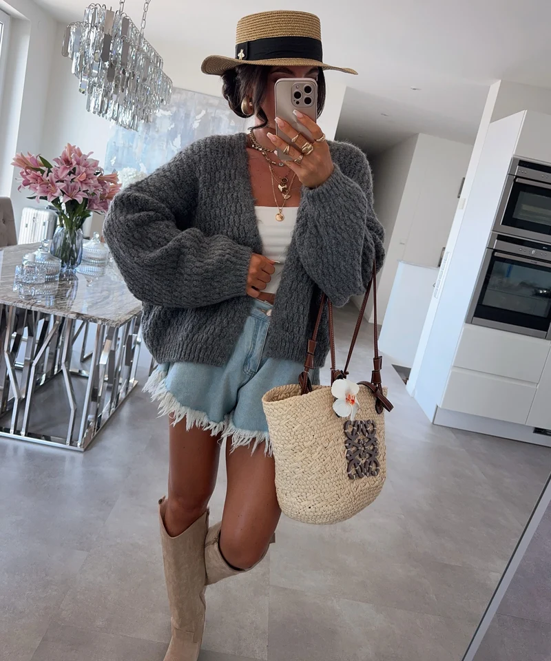 Cardigan Devina Dunkelgrau