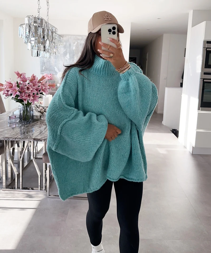 Oversize Pullover Nata Türkis