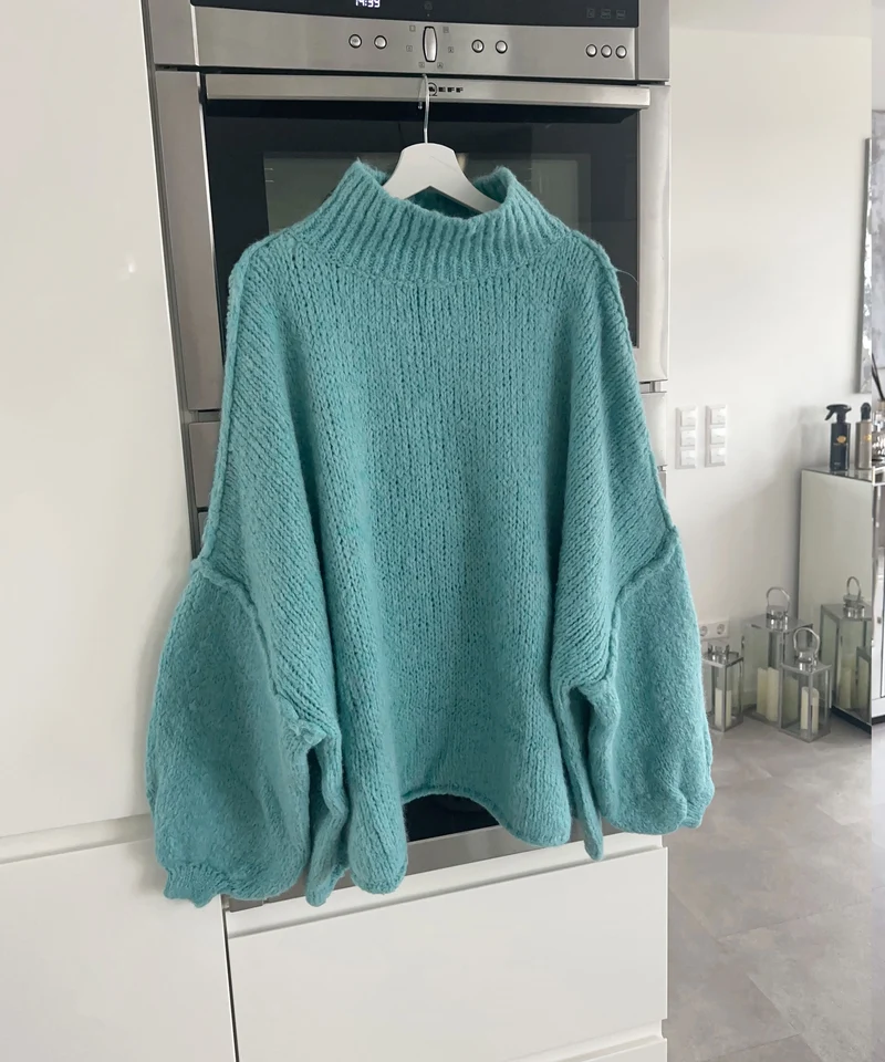 Oversize Pullover Nata Türkis