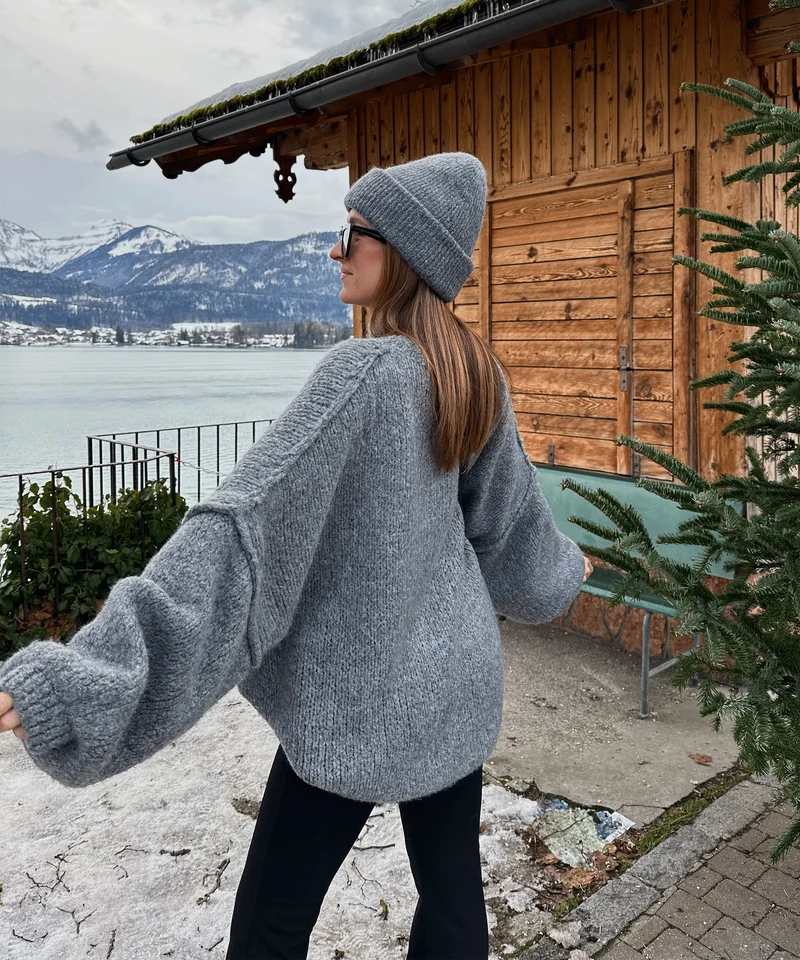 Oversize Pullover Nata Dunkelgrau