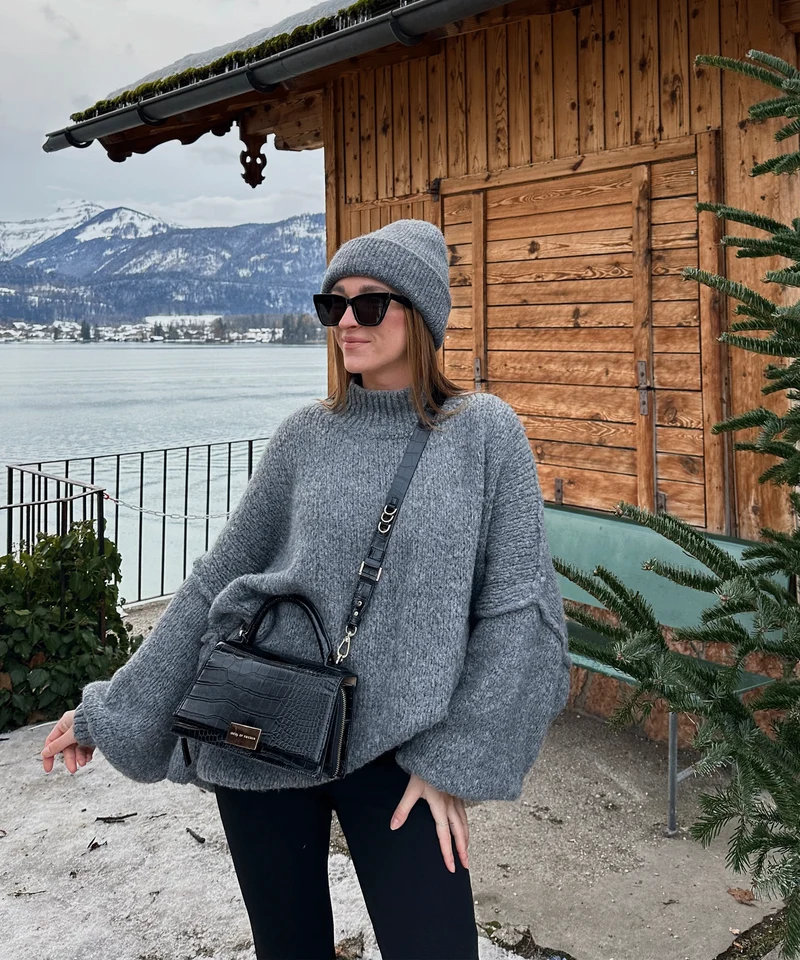 Oversize Pullover Nata Dunkelgrau
