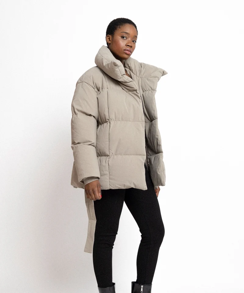 Jacke Kyleih Kurz Taupe