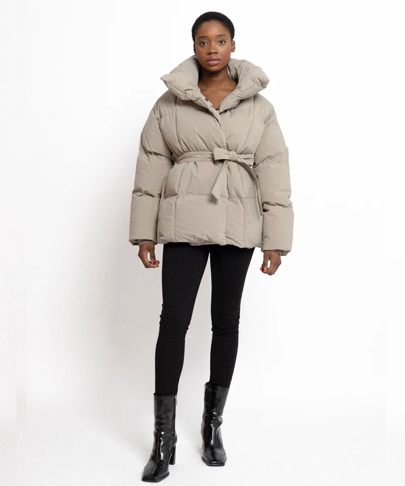 Jacke Kyleih Kurz Taupe