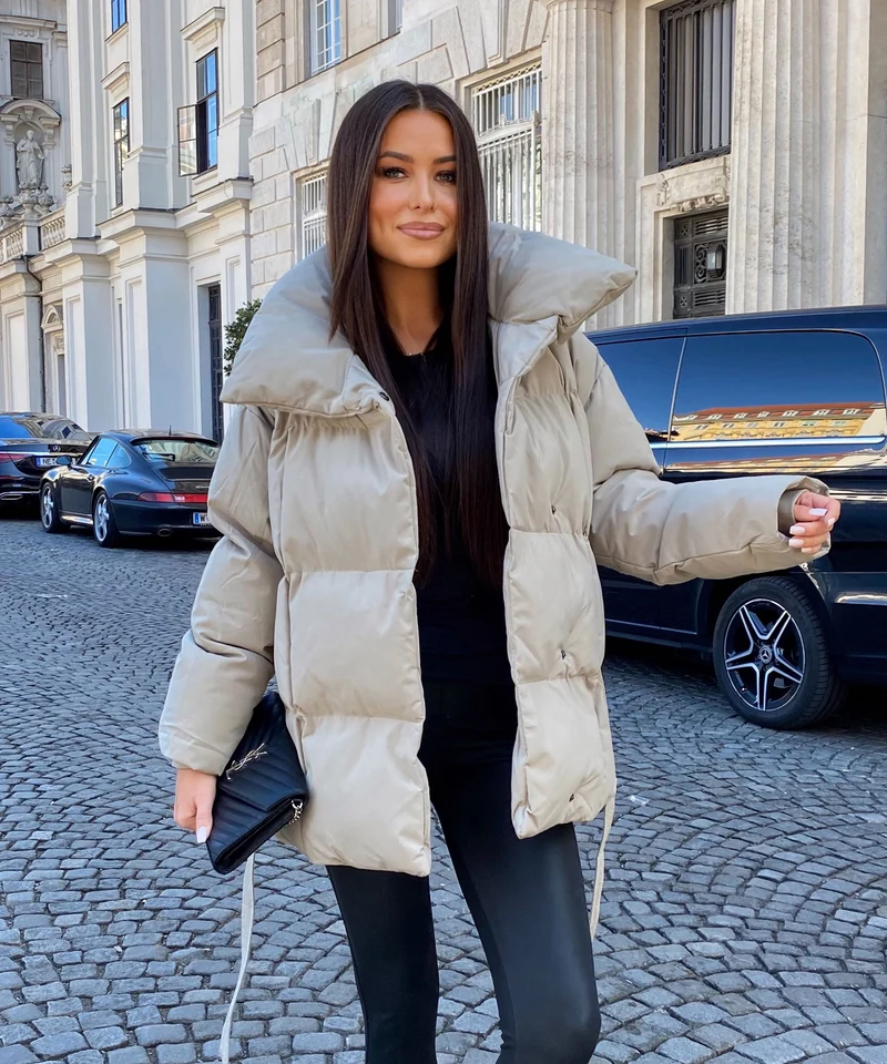 Jacke Kyleih Kurz Taupe