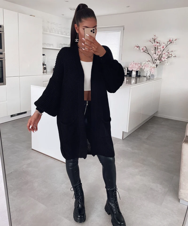 Cardigan Leilani Kurz Schwarz