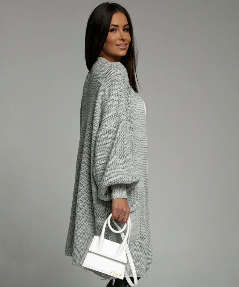 Cardigan Leilani Kurz Hellgrau